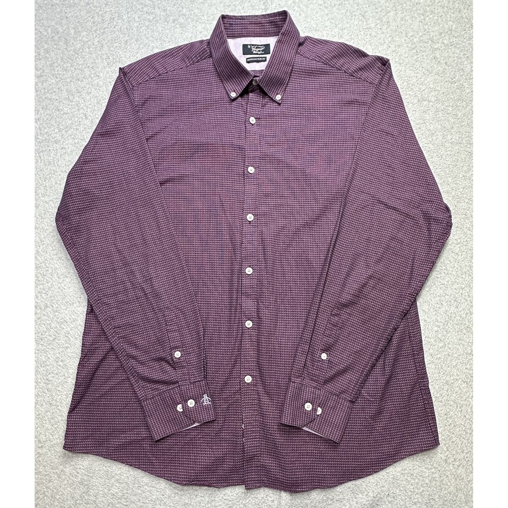 Penguin Munsingwear Shirt Mens Extra Large Heritage Slim Fit Long Sleeve 17